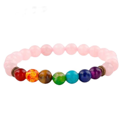 7 Chakra Rosenquarz Armband - MySpirituals