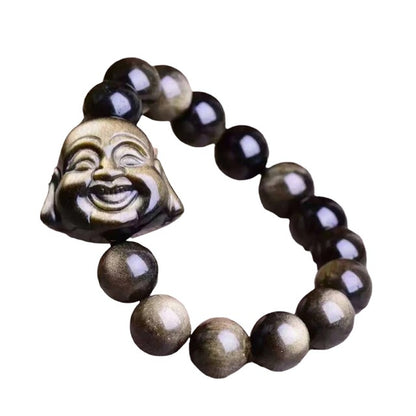 Buddha Obsidian Armband MySpirituals Deutschland